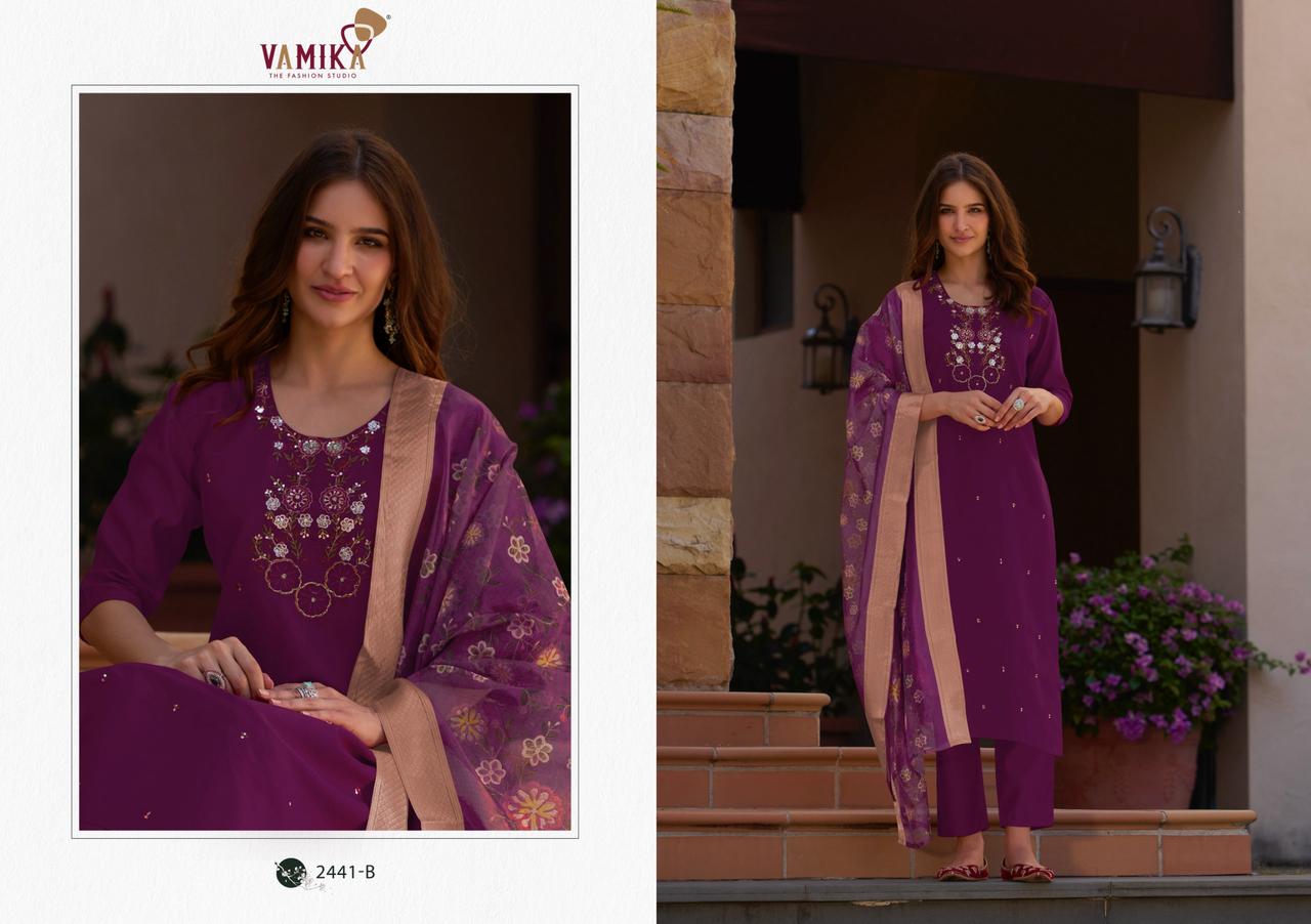 Jannat Vol 1 By Vamika Viscose Readymade Suits Exporters In India